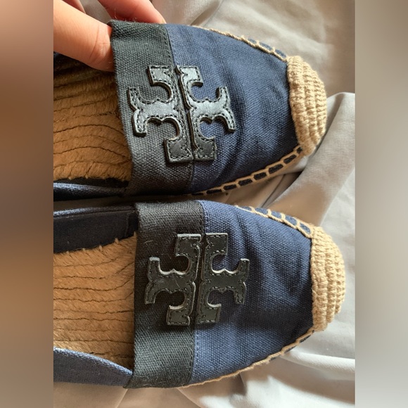 Tory Burch Slip On Espadrilles - Navy Blue Black Size 5.5 Women’s - Picture 9 of 10